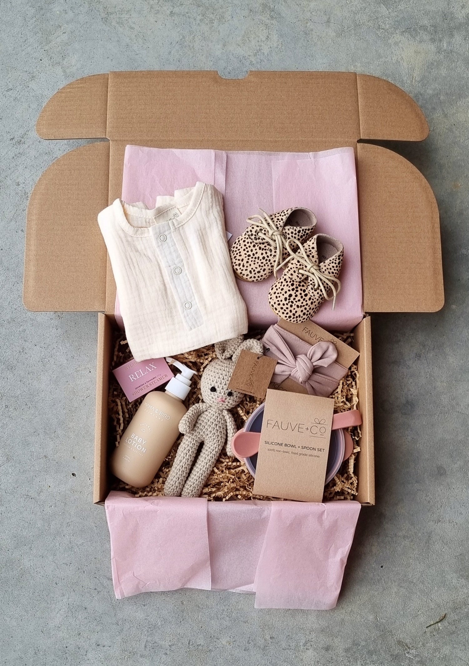 Deluxe Baby Hamper Girl THE WILD BUNCH HOBART FLORIST