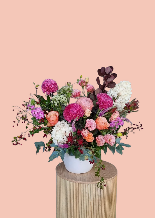 Berry tones- Vase-Hobart Florist Delivery-The Wild Bunch
