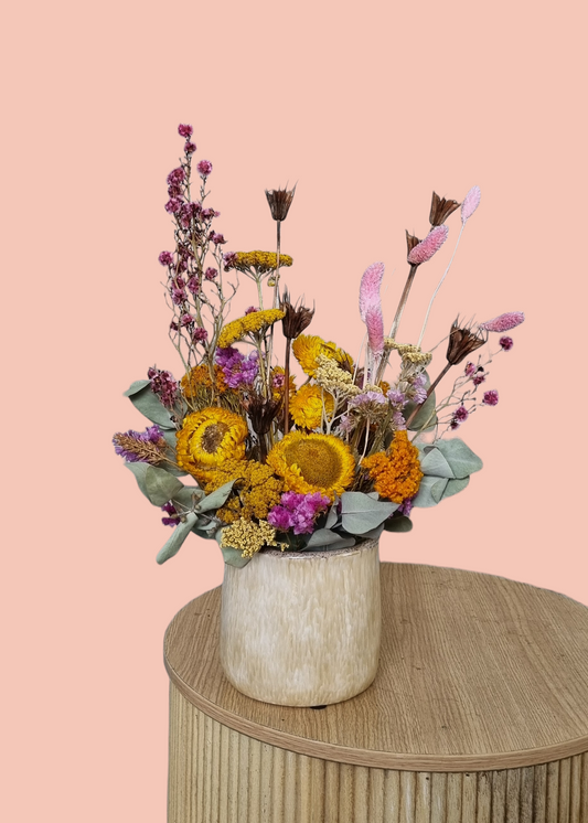 Small Dried Flower Arrangement-Hobart Florist Delivery-The Wild Bunch