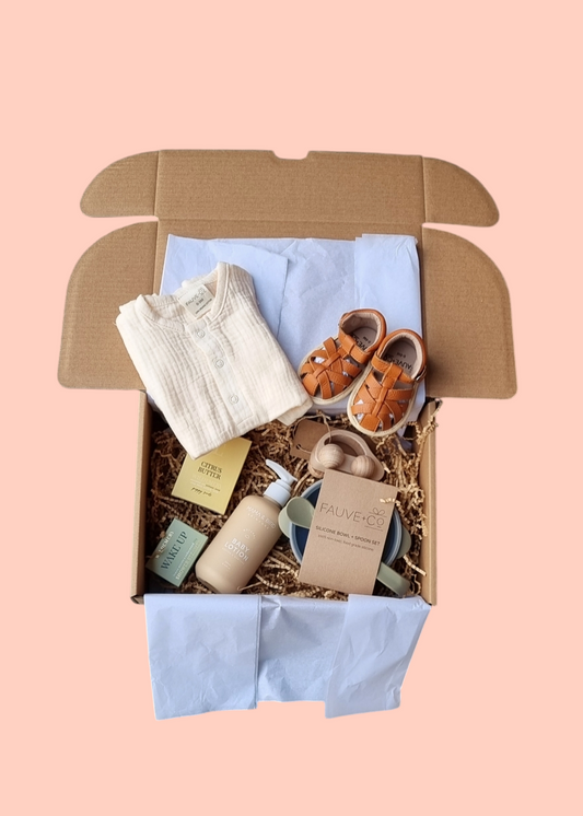Deluxe Baby Hamper- Neutral-Hobart Florist Delivery-The Wild Bunch