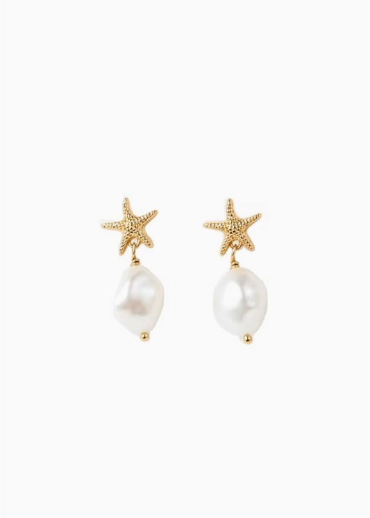 'Starfish Pearl' Earrings-Hobart Florist Delivery-The Wild Bunch